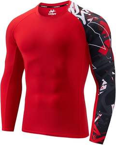 Maillot de compression MMA pour homme à manches longues, 220g, thermique, anti-UV, respirant, séchage rapide, pour fitness et surf, avec fermeture frontale - Product Image 2