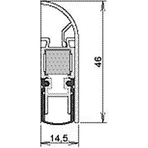 Sello de Puerta de Una Sola Cara Schall-Ex Applic, 805 mm, Aluminio Bronce para Puertas de Madera de ATHMER - Product Image 3