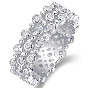 Bague de luxe à 3 couches à bulles certifiée GIA IGI en laboratoire pour femmes, mariage, Jewelry-DS0038 en gros - Product Image 1