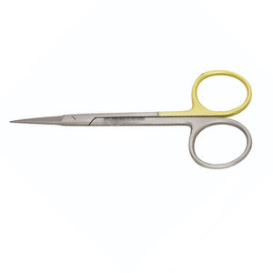 Ciseaux Iris Supercut droits 11.5cm Instrument chirurgical dentaire manuel de précision classe II poignées d'anneau en or certifié CE OEM - Product Image 4
