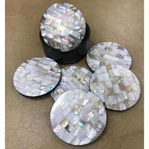 ที่รองแก้วหอยมุกอุปกรณ์เครื่องดื่มระดับพรีเมียมใน6-Pcs - Product Image 2