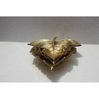 Bandeja de Servicio Decorativa de Aluminio en Forma de Hoja de Oro, Diseño Moderno, Personalizada, de Alta Calidad, Venta al Por Mayor
