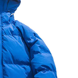 Veste matelassée en coton rembourrée pour homme, couleur unie, personnalisée, chaude pour l'hiver, imperméable, doublure en cachemire écologique, vente en gros - Product Image 2