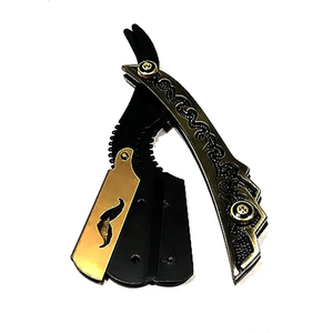 Rasoirs de rasage professionnels de haute qualité à lame simple et double, en acier inoxydable de haute qualité, manche pliable - Product Image 1