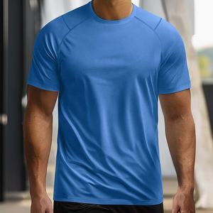 Microfibre tricoté hommes à manches courtes chemises de sport respirant Compression séchage rapide vêtements de sport Fitness piste course entraînement - Product Image 4