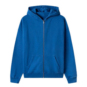 เสื้อฮู้ดซิปผู้ชายขายดีสำหรับฤดูหนาว คุณภาพสูง ผ้าฝ้ายฟลีซ 100% เป็นมิตรกับสิ่งแวดล้อม ระบายอากาศได้ดี สไตล์ฮิปฮอปสุดเทรนด์ - Product Image 6