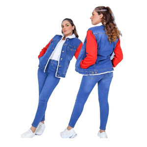 Alta calidad de alta calidad de fábrica al por mayor de alta calidad de las mujeres pantalones vaqueros de algodón transpirable chaqueta más vendida personalizada - Product Image 6