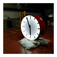 Reloj de Torre Industrial Italiano de 4 Metros (131 Pies) con Doble Cara Iluminada, Esfera de Hierro con Pantalla de Cuarzo y Motores Incluidos