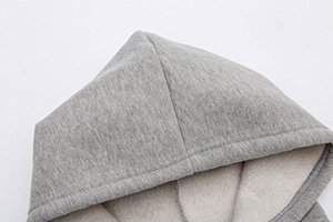 Sweat à capuche pour homme en molleton 100% coton de haute qualité, coupe classique, couleur unie, tricoté, délavé, brodé, pour l'automne - Product Image 6
