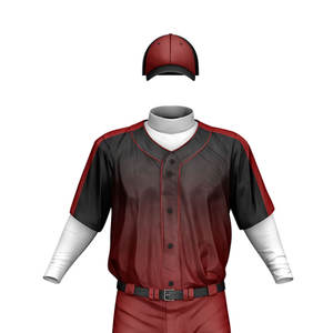 Los mejores conjuntos de uniformes de béisbol de manga corta personalizados, ropa deportiva transpirable de secado rápido de 100% poliéster para equipos - Product Image 4
