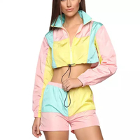 Veste coupe-vent légère et anti-UV pour femme, en nylon/polyester, de haute qualité, antibactérienne, style décontracté, avec haut court intégré