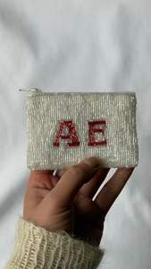 Monedero de Verano con Cuentas Estilo Preppy, Bolso Vintage para Mujer, Cartera de Moda con Bordado, Cadenas, Flores, Letras Decorativas, Cierre de Cremallera y Botón, PU - Product Image 5