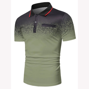 Polos de golf manches courtes homme respirants légers Polos de golf personnalisés imprimés par sublimation - Product Image 1