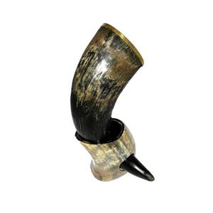 Corne à boire viking en buffle de qualité supérieure avec support en métal, corne de buffle d'eau, prix d'usine Inde - Product Image 1