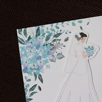 Carte d'invitation de mariage de style coulissant chic avec texte personnalisable Conception de couple romantique
