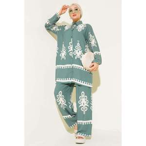 Conjunto 2 Piezas Viscosa Estampado Étnico Verde Almendra - Product Image 4