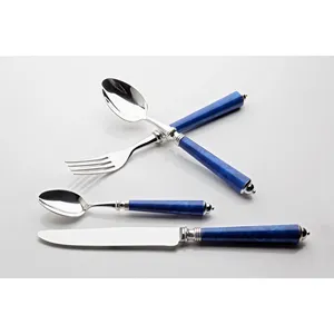 Merveilleux design argenterie en acier inoxydable ensemble de couverts hôtel ware événements vaisselle ensemble de couverts au prix de gros poignée noire - Product Image 6