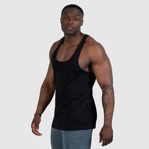 Wholesale Custom Logo Cotton Bamboo Fiber Breathable Eco-Friendly Running Singlet Muscle Athletic Shirts <b>Sleeveless</b> Men Tank <b>Top</b> - Product Image 2
