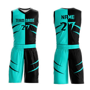 Uniforme de Baloncesto Personalizable Multicolor Transpirable de Verano para Hombres Adultos Hecho en Pakistán 100% Poliéster - Product Image 1