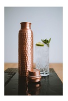 Bouteilles en cuivre pur au design unique, écologiques, couleur personnalisable, pour fêtes, vente en gros, exportateur Inde, prix de gros