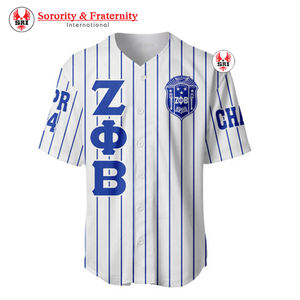 Maillot de baseball en maille polyester brodé pour femmes de la sororité Zeta Phi Beta |   Maillot de baseball personnalisé brodé pour femmes ZPB Sorority - Product Image 5