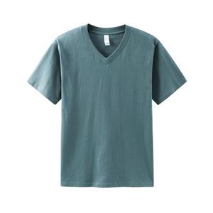 Nouveau T-shirt à manches courtes en coton flammé de couleur pure pour hommes - Product Image 3