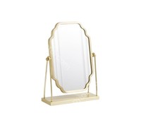 Miroir de maquillage créatif vintage avec cadre léopard Miroirs lumineux de luxe Table de toilette Miroir de bureau de coiffeuse simple