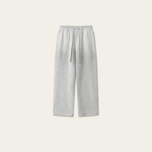 Pantalons de survêtement pour homme à jambe large et évasée, personnalisés pour impression puff, en molleton délavé soleil, coupe ample, devant plat, vente en gros - Product Image 1