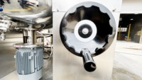 Machine d'émulsification entièrement automatique personnalisée en usine, équipement d'émulsification sous vide, élévateur hydraulique 250 kg, garantie 1 an