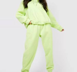 ชุดวอร์มสองชิ้นแบบลำลองใส่ได้ทั้งชายและหญิงชุดวิ่งพร้อมฮู้ดและกระเป๋า - Product Image 2