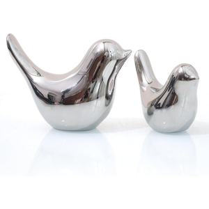 เครื่องประดับตกแต่งรูปปั้นนกสีเงินตกแต่งบ้านทันสมัยตกแต่งด้วยสำเนียงราคาขายส่ง - Product Image 1