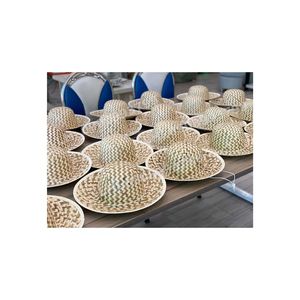 Meilleur Prix Unisexe Protection Solaire Pailles Chapeau Haute Qualité Premium Bucket Chapeau En Gros Plage Casual Dessiné À La Main Rayé - Product Image 3