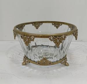 Bol de service en laiton et en verre pour la maison, l'hôtel et le restaurant pour les fruits, le chocolat et le bol de service - Product Image 6