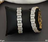 Bijoux en diamants américains à la mode Designer élégant Bracelets polonais bicolores Bijoux de fête élégants pour femmes et mariage