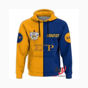 Haute qualité Sigma Gamma Rho pull à capuche Royal couleur Patch broderie coton mélange chaud sororité vêtements Street wear Fit - Product Image 2