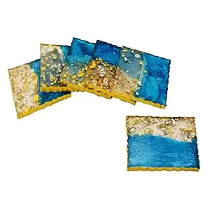 Sous-verre en résine de meilleure qualité Coulée de résine Dessous de verre en cristal Souvenir en résine - Product Image 3