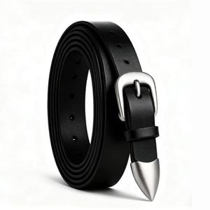 Cinturón de cuero de vaca genuino para hombres y mujeres aleación Casual Formal incluyendo Vintage moda occidental personalizable - Product Image 1