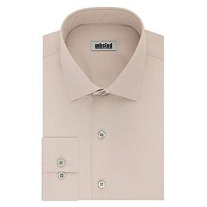 Camicia da Uomo Kenneth Cole 100% Cotone Slim Fit Marrone, Tessuto Popeline Antipiega a Righe Classico, Taglia 2XL, Casual ODM - Product Image 1