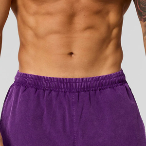 Short de fitness vintage délavé pour homme Short d'entraînement de rue respirant personnalisé pour la gym Vente en gros pour l'été - Product Image 3