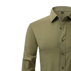 Good Manufacturer Men Button Up Shirt Fully Customized Hot Selling <b>Top</b> Trending Anti Wrinkle Button Up Shirt with High Quality - Product Image 4