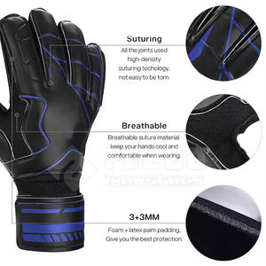 Guantes de portero de cuero de alta calidad para adultos con correa de muñeca ajustable y palma acolchada para mayor comodidad - Product Image 4