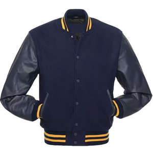 Inter abrigo de lana con logotipo personalizado béisbol suelto Casual Letterman chaqueta de béisbol Varsity chaqueta para hombres 2025 - Product Image 5