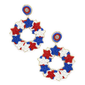 Elegante chapado en oro Cupcake pendientes de aro con cuentas accesorio de joyería de moda - Product Image 5