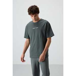 Camiseta Oversize para Hombre Color Caqui, 100% Algodón Jersey, Textura Gruesa, Estampada-88372 - Product Image 6