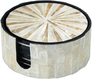 Posavasos de nácar Premium, protectores de mesa económicos para bebidas frías y calientes y uso diario de WORLD CRAFT IMPEX - Product Image 5