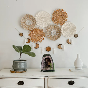 HNH Craft Wall Hanging Decor for Living Room Eco Friendly Wall Basket Neutral Color Wall Basket From Vietnam Factory - Product Image 3