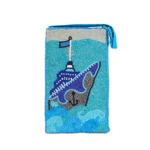 Unique Seed Beads Beaded Embroidery Phone Bag <b>Craft</b> Design Luxury Seed Beads Embroidery Phone Bag Artistic Finish - Product Image 5