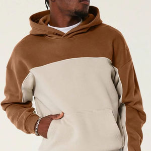 mens basic cotton fleece hoodie long sleeve pullover sweatshirt soft breathable fabric perfect for gym casual or travel - Product Image 1