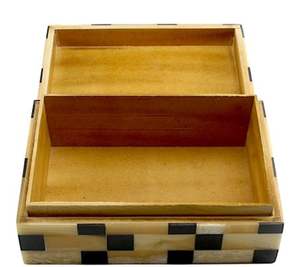 Caja de almacenamiento plegable multiusos de nuevo diseño de alta calidad con incrustaciones decorativas de cuerno mejor precio forma rectangular - Product Image 3