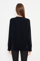 Pull en tricot surdimensionné à col rond pour femmes